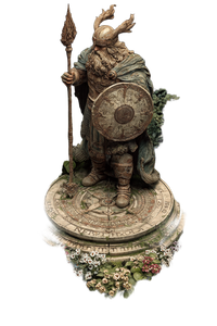 Odin Stone Statue Vinyl Car Decal Sticker – Waterproof & UV-Resistant 4.4