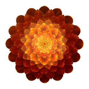 Orange Chakra Flower Vinyl Car Decal Sticker – Waterproof & UV-Resistant 3.4133333333333336"