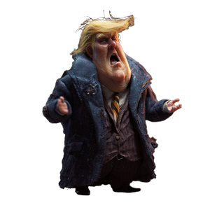 Trump Cartoon Character Vinyl Car Decal Sticker – Waterproof & UV-Resistant 3.4133333333333336"