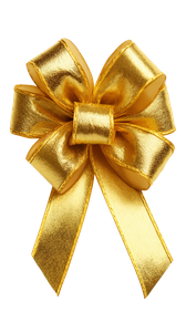 Gold Gift Bow V2 Vinyl Car Decal Sticker – Waterproof & UV-Resistant 9.706666666666667"