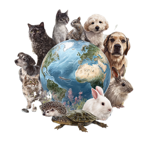 Earth With Pets Vinyl Car Decal Sticker – Waterproof & UV-Resistant 3.4133333333333336"