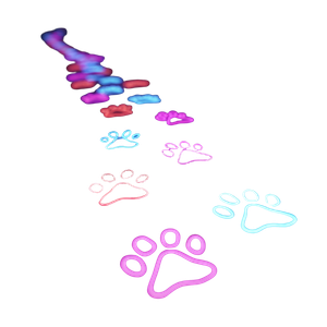 Neon Cat Pawprints Vinyl Car Decal Sticker – Waterproof & UV-Resistant 6.826666666666667"