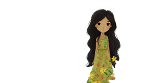Girl In Jasmine Vinyl Car Decal Sticker – Waterproof & UV-Resistant 2.72"