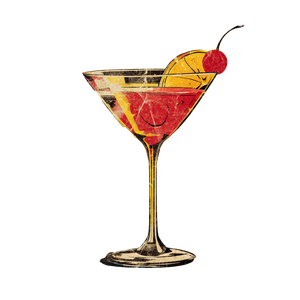 Vintage Cocktail Poster Vinyl Car Decal Sticker – Waterproof & UV-Resistant 3.4133333333333336"