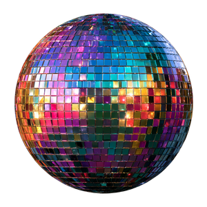 Vibrant Disco Ball Vinyl Car Decal Sticker – Waterproof & UV-Resistant 3.4133333333333336"