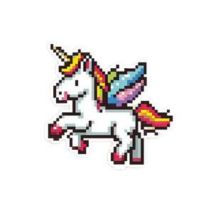 Pixel Unicorn Sticker Vinyl Car Decal Sticker – Waterproof & UV-Resistant 3.4133333333333336"