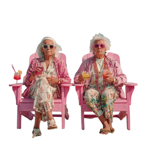 Grandmas On Beach Vinyl Car Decal Sticker – Waterproof & UV-Resistant 3.4133333333333336"