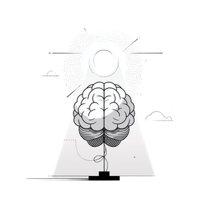 Enlightened Brain Illustration Vinyl Car Decal Sticker – Waterproof & UV-Resistant 6.826666666666667"