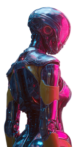 Retro-Futuristic Robot V7 Vinyl Car Decal Sticker – Waterproof & UV-Resistant 4.8533333333333335"