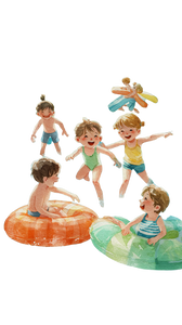 Children Pool Play V2 Vinyl Car Decal Sticker – Waterproof & UV-Resistant 9.706666666666667"