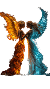 Holographic Elemental Angels Vinyl Car Decal Sticker – Waterproof & UV-Resistant 9.706666666666667"