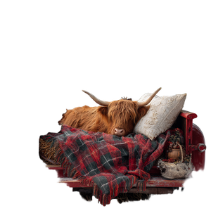 Sleeping Highland Cow V2 Vinyl Car Decal Sticker – Waterproof & UV-Resistant 3.4133333333333336"