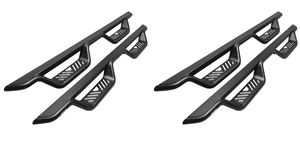 2x Enhance Your Toyota Tundra | Outlaw Nerf Bar with Drop Down Steps | Premium Textured Black Steel | No Drill Installation 2x Enhance Your Toyota Tundra | Outlaw Nerf Bar with Drop Down Steps | Premium Textured Black Steel | No Drill Installation