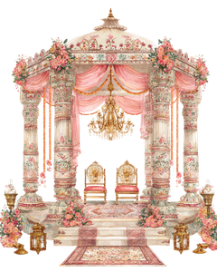 Indian Wedding Mandap V2 Vinyl Car Decal Sticker – Waterproof & UV-Resistant 8.0"