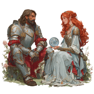 Paladin And Elf Vinyl Car Decal Sticker – Waterproof & UV-Resistant 3.4133333333333336"