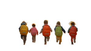 Children Running To School V2 Vinyl Car Decal Sticker – Waterproof & UV-Resistant 5.4