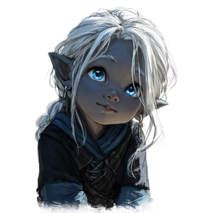 Half-Elven Drow Toddler Vinyl Car Decal Sticker – Waterproof & UV-Resistant 3.4133333333333336"
