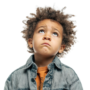 Doubtful Boy Portrait Vinyl Car Decal Sticker – Waterproof & UV-Resistant 3.4133333333333336"