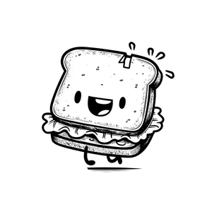 Playful Veggie Sandwich Vinyl Car Decal Sticker – Waterproof & UV-Resistant 3.4133333333333336"