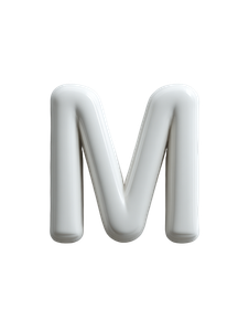 Clay Letter M Vinyl Car Decal Sticker – Waterproof & UV-Resistant 8.213333333333333"