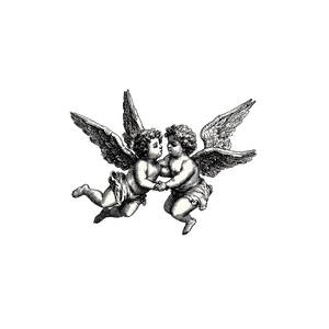 Two Flying Cherubs Vinyl Car Decal Sticker – Waterproof & UV-Resistant 6.826666666666667"