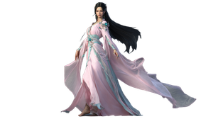 Wuxia Female Warrior Vinyl Car Decal Sticker – Waterproof & UV-Resistant 5.4