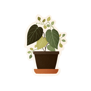 Leafy Plant Sticker Vinyl Car Decal Sticker – Waterproof & UV-Resistant 3.4133333333333336"