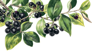 Manjistha Botanical Illustration Vinyl Car Decal Sticker – Waterproof & UV-Resistant 2.72"