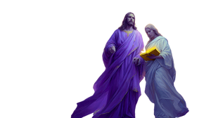 Jesus And Angel Vinyl Car Decal Sticker – Waterproof & UV-Resistant 2.72"