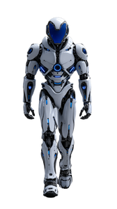 Friendly Walking Robot Vinyl Car Decal Sticker – Waterproof & UV-Resistant 4.8533333333333335"
