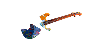 Guitar Paintbrush Fusion Vinyl Car Decal Sticker – Waterproof & UV-Resistant 5.4