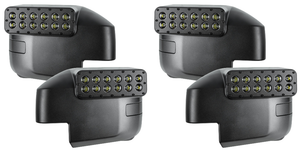 2x Enhance Ford Bronco's Look with Full Black Mirror Covers | Set Of 2 with Integrated LED Lights