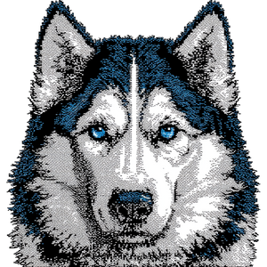 Pixel Husky Icon Vinyl Car Decal Sticker – Waterproof & UV-Resistant 3.4133333333333336"