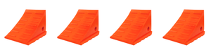4x High Visibility 25 Ton Wheel Chock | Polyurethane, Orange, Made in USA 4x High Visibility 25 Ton Wheel Chock | Polyurethane, Orange, Made in USA