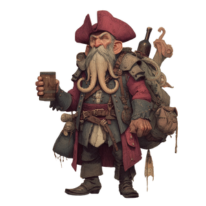 Drunken D&D Sailor Vinyl Car Decal Sticker – Waterproof & UV-Resistant 3.4133333333333336"