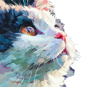 Cute Cat Painting V10 Vinyl Car Decal Sticker – Waterproof & UV-Resistant 6.826666666666667"