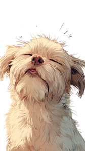 Sneezing Cute Dog Vinyl Car Decal Sticker – Waterproof & UV-Resistant 9.706666666666667"