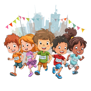 Happy Running Kids Vinyl Car Decal Sticker – Waterproof & UV-Resistant 6.826666666666667"