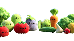 Anthropomorphic Vegetable Garden Vinyl Car Decal Sticker – Waterproof & UV-Resistant 2.72"