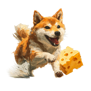 Shiba Inu With Cheese Vinyl Car Decal Sticker – Waterproof & UV-Resistant 6.826666666666667"