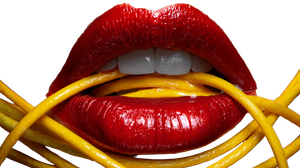 Biting Yellow Cord Vinyl Car Decal Sticker – Waterproof & UV-Resistant 2.72"