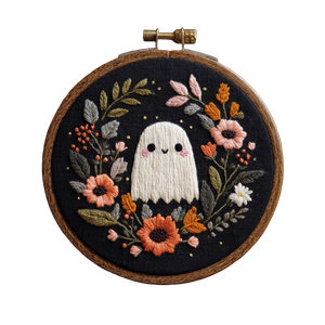 Cute Ghost Embroidery V3 Vinyl Car Decal Sticker – Waterproof & UV-Resistant 3.4133333333333336"