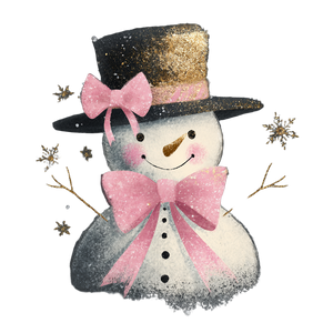 Whimsical Pastel Snowman Vinyl Car Decal Sticker – Waterproof & UV-Resistant 6.826666666666667"
