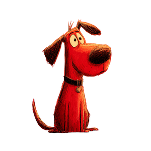 Big Red Dog Vinyl Car Decal Sticker – Waterproof & UV-Resistant 3.4133333333333336"