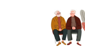 Old Men Walking Vinyl Car Decal Sticker – Waterproof & UV-Resistant 2.72"