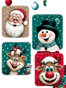 Christmas Pattern Characters Vinyl Car Decal Sticker – Waterproof & UV-Resistant 4.1066666666666665"