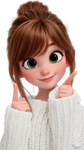 Animated Girl Close-Up Vinyl Car Decal Sticker – Waterproof & UV-Resistant 9.706666666666667"