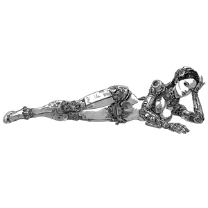 Cyborg Woman Drawing V2 Vinyl Car Decal Sticker – Waterproof & UV-Resistant 3.4133333333333336"