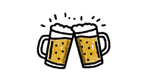 Abstract Beer Mugs Vinyl Car Decal Sticker – Waterproof & UV-Resistant 2.72"