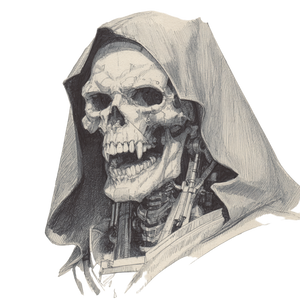 Biomechanical Grim Reaper V2 Vinyl Car Decal Sticker – Waterproof & UV-Resistant 6.826666666666667"
